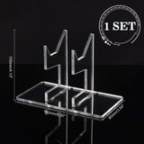 Acrylic Display Stand, for Remote Control Display, Clear, Finished Product: 9x16x10.5cm, 3Pcs/set