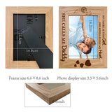 Natural Wood Photo Frames, for Tabletop Display Photo Frame, Rectangle, Heart, 168x218mm, Inner Diameter: 142x90mm