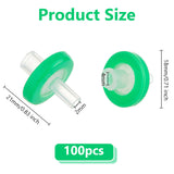 PLastic Unsterilized Needle Filter, Lime Green, 21x18mm, Hole: 2mm, Inner Diameter: 4mm, 100pcs/set