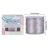 Round Aluminum Wire, Dark Gray, 10 Gauge, 2.5mm, about 80.38 Feet(24.5m)/roll