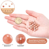 Round Natural Sunstone Beads Strands, 8mm, Hole: 1mm, about 47pcs/strand, 15.4 inch, 1strands/box