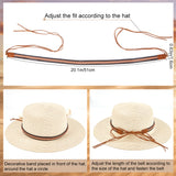 Imitation Leather Braided Southwestern Cowboy Hat Belt, Hat Band for Hat Accessories, Black, 49-1/2 inch(125.7cm)