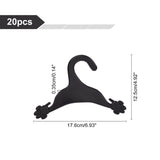 Plastic Dog Footprint Coat Hanger, Pet Supplies, Black, 12.5x17.6x0.35cm