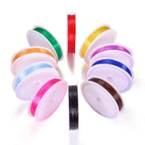 Multicolor 0.8mm Elastic Stretch Polyester Threads Jewelry Bracelet String Cord, about 10m/roll, Mixed Color, 0.8mm, about 10m/roll