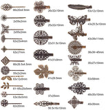 Brass Hair Bobby Pin Findings, Antique Bronze, 10.8x7.4x1.8cm, 23pcs/set