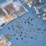 800Pcs 8 Colors Brass Crimp Beads, Rondelle, Nickel Free, Mixed Color, 4x2mm, Hole: 2.5mm, 100pcs/color