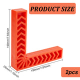 8 Inch Plastic Precision Machinist Square, Engineer Woodworking Square, L-Shaped, Dark Orange, 19.9x19.9x2.8cm