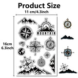 Custom PVC Plastic Clear Stamps, for DIY Scrapbooking, Photo Album Decorative, Cards Making, Stamp Sheets, Film Frame, Compass, 160x110x3mm