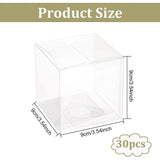 Transparent Plastic PET Box Gift Packaging, Waterproof Folding Cartons, Cube, Clear, 9x9x9cm