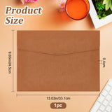Imitation Leather File Stationery Storage Pockets, File Envelope Pouch, with Magnetic Clasp, Rectangle, Peru, 245x331x4mm