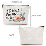 12# Cotton-polyester Bag, Stroage Bag, Rectangle, Flower Pattern, 18x25cm