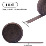 10 Yards Polyester Non Slip Knitted Elastic Belt, Silicone Gripper Elastic Band for Clothing Sewing, Flat, Coconut Brown, 28mm