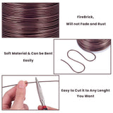Round Aluminum Wire, Camel, 15 Gauge, 1.5mm, about 223.09 Feet(68m)/roll