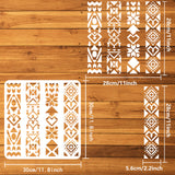 PET Hollow Out Drawing Painting Stencils, for DIY Scrapbook, Photo Album, Mixed Shapes, 30x30cm