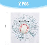 Resin 3D Baseball PVC Waterproof Car Stickers, Self-Adhesive Decals, for Vehicle Decoration, WhiteSmoke, 180x180x30mm, Sticker: 170x170mm