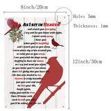 Rectangle with Word Vintage Metal Iron Sign Poster, for Home Wall Decoration, Bird Pattern, 200x300x0.5mm