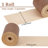PU Imitation Leather Cord, for Clothing, Flat, Camel, 70x1.2mm, about 2.19 Yards(2m)/Roll