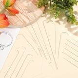 16Pcs 4 Style 304 Stainless Steel Bented Beading Needles, Jewelry Tools, Stainless Steel Color, 4pcs/style