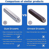 Iron Seal Stamps, Pattern: Foot Print, Platinum, 65.5x10mm