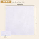 11CT Cotton Cross Stitch Fabric, Aida Cloth, Square, White, 250x250x0.6mm