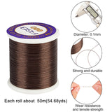 Nylon Threads, for Jewelry Making, with Spool, Mixed Color, 0.1mm, about 50.31Yards(46m)/Roll, 2 colors, 1roll/color, 2rolls/set