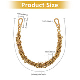 Purse Chains, Alloy Chain Bag Straps, for Handbag Replacement Accessories, Golden, 39.2x1.4~1.5cm