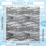 Wave Clear Silicone Stamps, for DIY Scrapbooking, Photo Album Decorative, Cards Making, 139x139x3mm