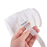 Flat Elastic Rubber Cord/Band, Webbing Garment Sewing Accessories, White, 15mm, about 75m/roll