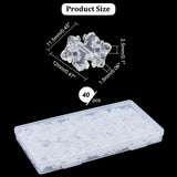 Transparent Acrylic Beads, Glitter Powder, Snowflake, Clear, 12.5x11.5x2.5mm, Hole: 1.5mm, 400pcs/box