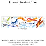 PVC Wall Stickers, for Wall Decoration, Airplane Pattern, 290x980mm