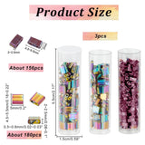 336Pcs 2 Size Glass Seed Beads, 2-Hole, Rectangle, Rainbow Plated, 4.5~5x2~5.5x2~2.5mm, Hole: 0.5~0.8mm