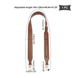 Adjustable Leather Bag Handles, with Alloy Swivel Clasps, for Bag Replacement Accessories, Coconut Brown, 104~120x3.9x0.4cm