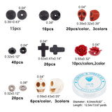 DIY Halloween Skull Gemstone Bracelet Making Kit, Including Natural Lava Rock & Synthetic Turquoise & Black Stone & Synthetic Coral Beads, Alloy & Glass Beads, Beads: 203Pcs/set