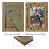 Natural Wood Photo Frames, for Tabletop Display Photo Frame, Rectangle, Star, 168x218mm, Inner Diameter: 100x150mm