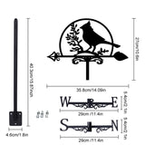 Orangutan Iron Wind Direction Indicator, Weathervane for Outdoor Garden Wind Measuring Tool, Bird, 270x358mm