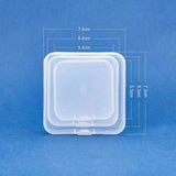 Plastic Bead Storage Containers, Rectangle, Clear, 54~74x53~73x20~25mm, 27pcs/set