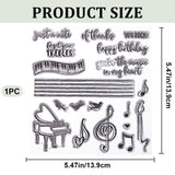 Clear Silicone Stamps, for DIY Scrapbooking, Photo Album Decorative, Cards Making, Musical Note, 139x139x3mm