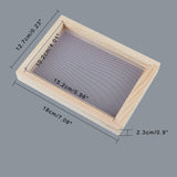 Wooden Paper Making, Papermaking Mould Frame, Screen Tools, for DIY Paper Craft, BurlyWood, 18x12.7x2.3cm