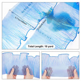 Polyester Organza Ruffled Pleated Lace Fabric Trim, Cornflower Blue, 5-3/4 inch(145mm)