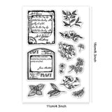 Custom PVC Plastic Clear Stamps, for DIY Scrapbooking, Photo Album Decorative, Cards Making, Other Plants, 160x110x3mm