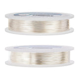 Round Craft Copper Wire, Silver, 0.4mm, 26 Gauge