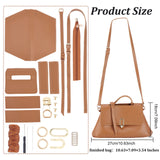 DIY Imitation Leather Crossbody Bag Kits, with Iron Finding, Needle, Thread, Peru, 0.4~112.5x0.15~40.3x0.09~0.55cm