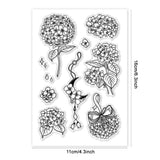 Custom PVC Plastic Clear Stamps, for DIY Scrapbooking, Photo Album Decorative, Cards Making, Flower, 160x110x3mm