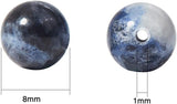Natural Sodalite Beads, Grade AB, Round, 8mm, Hole: 1mm, 200pcs/box