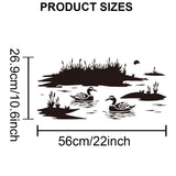 1 Set The Wild Theme PET Hollow Out Drawing Painting Stencils, with 1Pc Art Paint Brushes, for DIY Scrapbook, Photo Album, Duck, 300x300mm, 2pcs/set