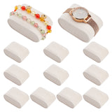 Lint Cloth Bracelet Pillow Jewelry Displays, Oval Watch Cushion Display Holder, BurlyWood, 7.2x4.6x3.8cm