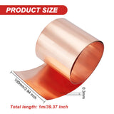 Copper Sheet, Rose Gold, 100x0.3mm