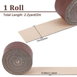 PU Imitation Leather Cord, for Clothing, Flat, Sienna, 25x1.2mm, about 2.19 Yards(2m)/Roll