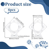 4Pcs Transparent Acrylic Commemorative Coin Display Cases, Coin Storage Box, Clear, 80x16x85mm