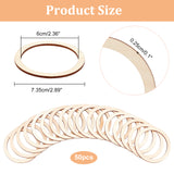Unfinished Wood Linking Rings, Round Ring, Tan, 73.5x2.5mm, Inner Diameter: 60mm